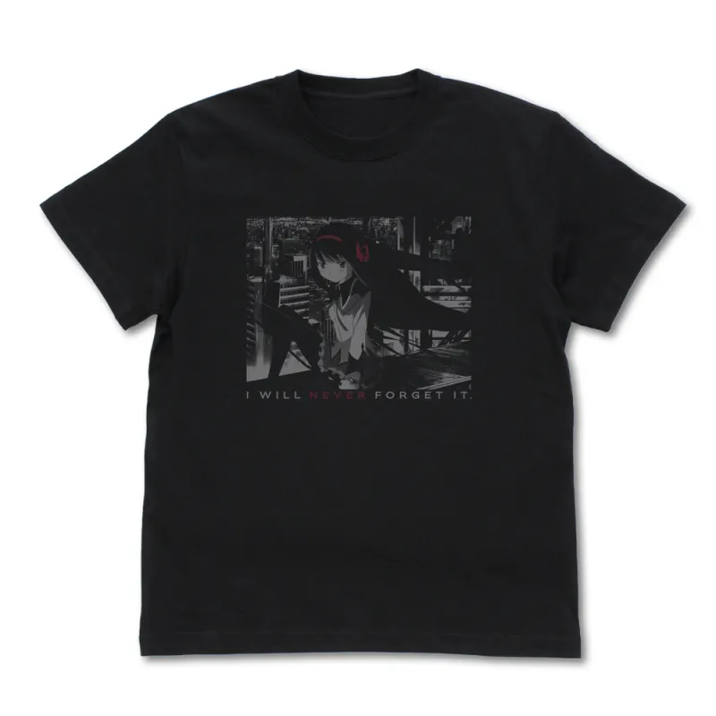 暁美ほむらフォト Tシャツ/BLACK-M