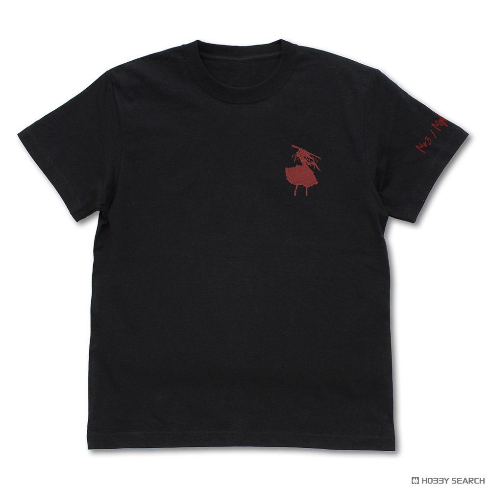 時崎狂三 ワンポイント刺繍Tシャツ/BLACK-M 2