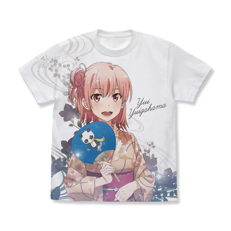 由比ヶ浜結衣 フルグラフィックTシャツ/WHITE-M