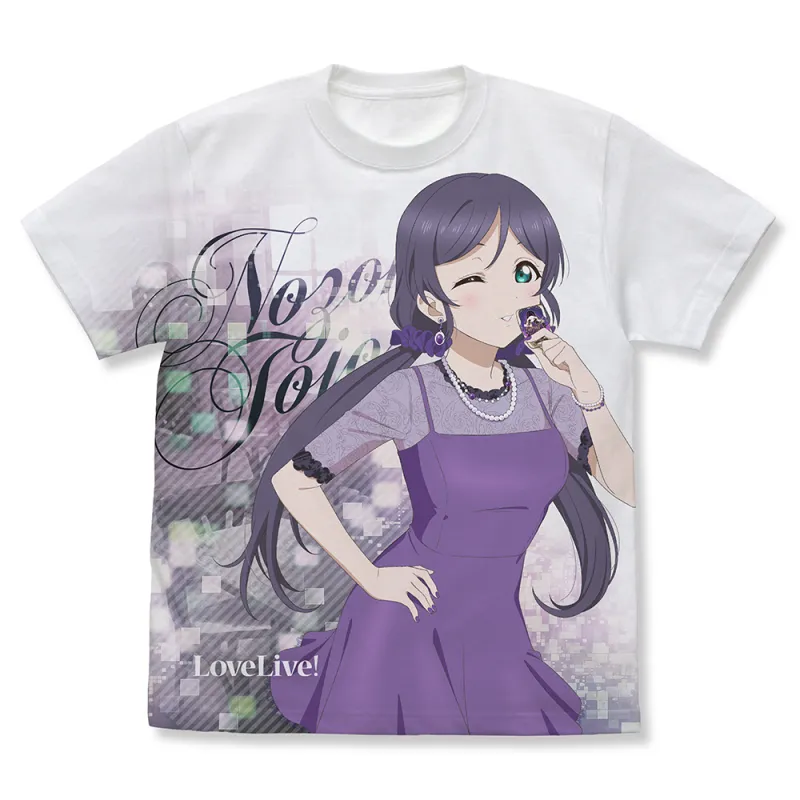 描き下ろし 東條 希 フルグラフィックTシャツ パーティードレス2025/WHITE-XL