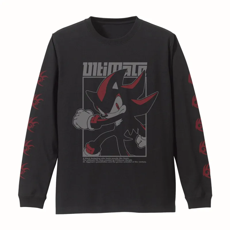 シャドウ・ザ・ヘッジホッグ 袖リブロングスリーブTシャツ/BLACK-S