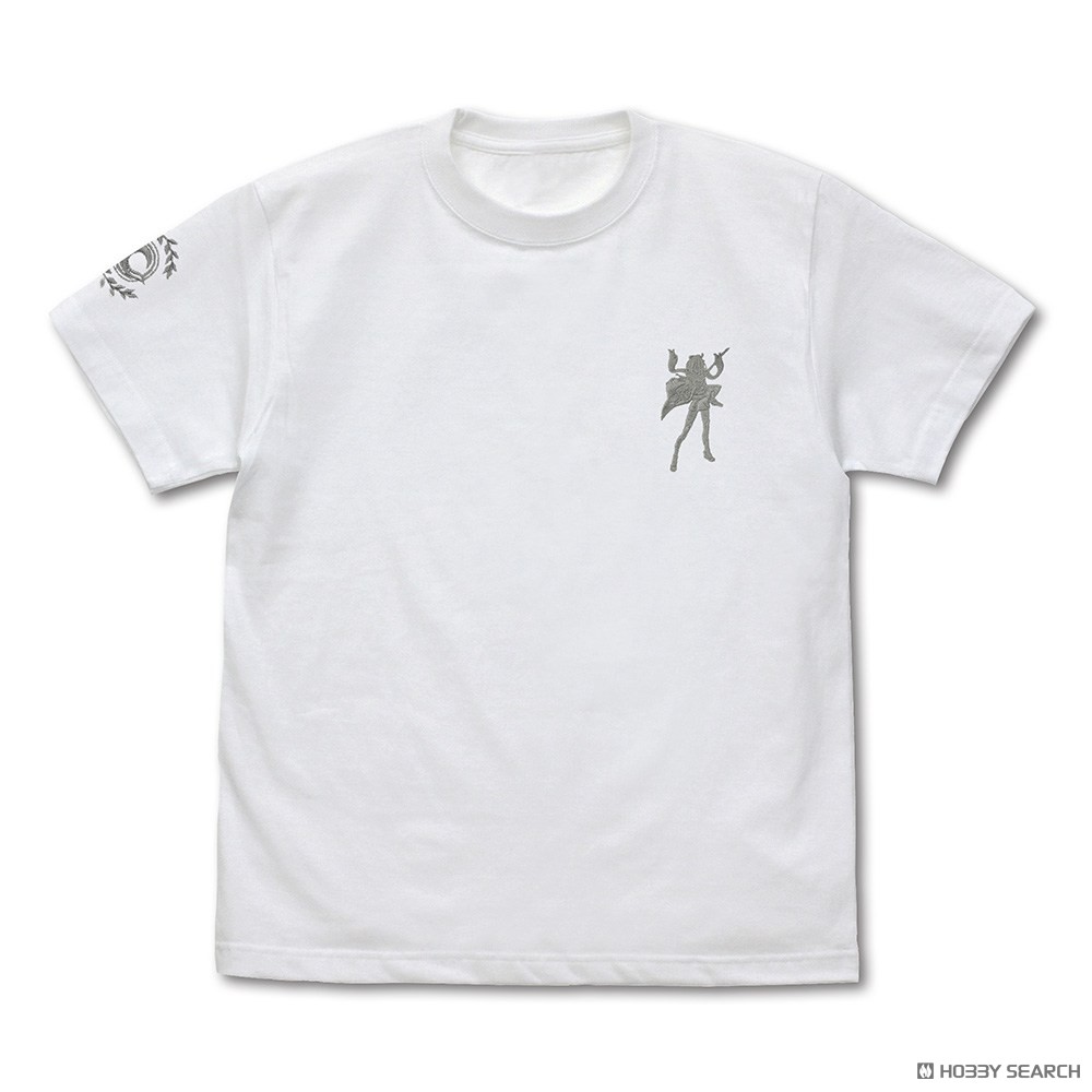 セイバー/沖田総司 ワンポイント刺繍Tシャツ/WHITE-L 2