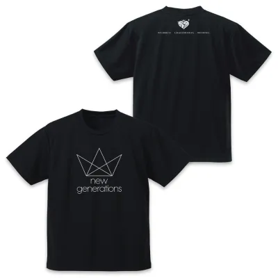new generationsロゴ ドライTシャツ/BLACK-L