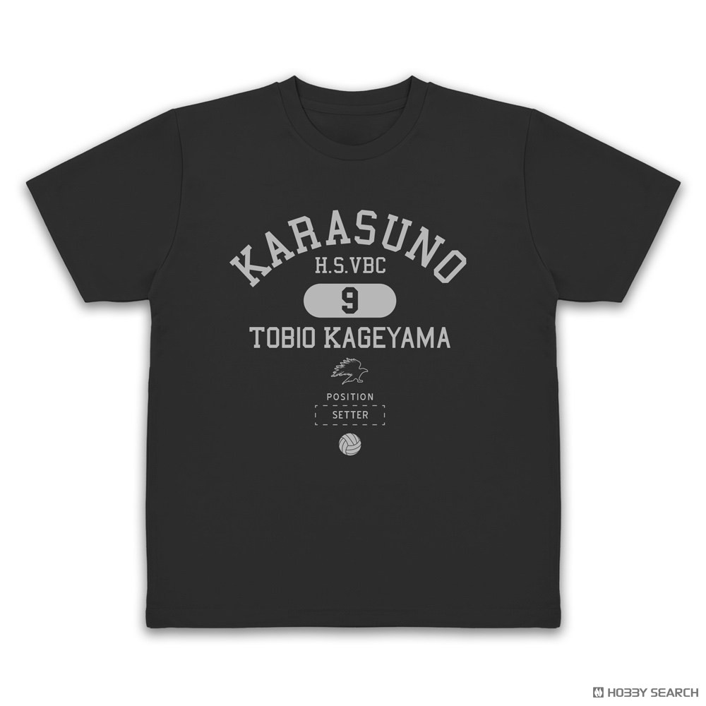 影山飛雄 カレッジ ドライTシャツ/BLACK-L 2
