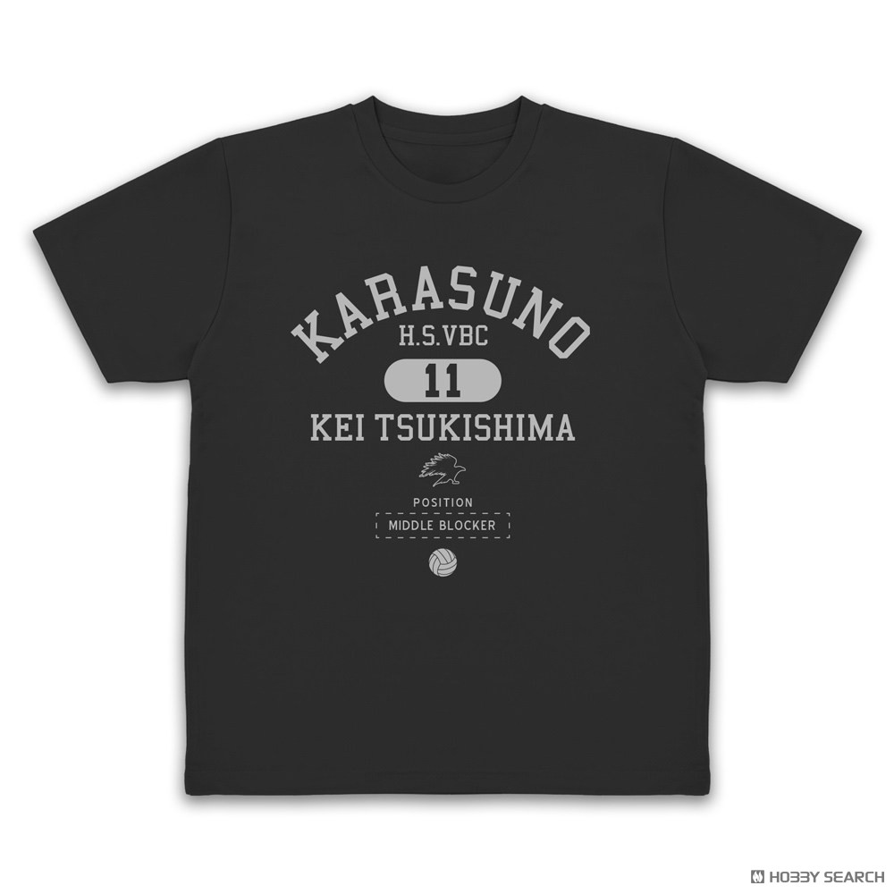 月島 蛍 カレッジ ドライTシャツ/BLACK-L 2