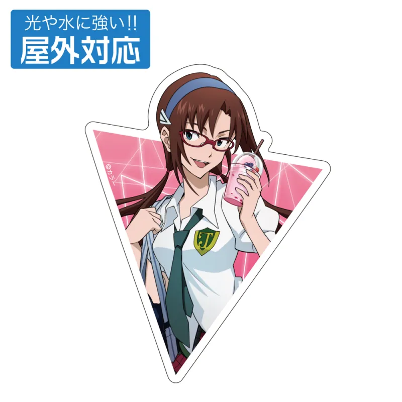 描き下ろし 真希波・マリ・イラストリアス 屋外対応ステッカー 制服Ver.