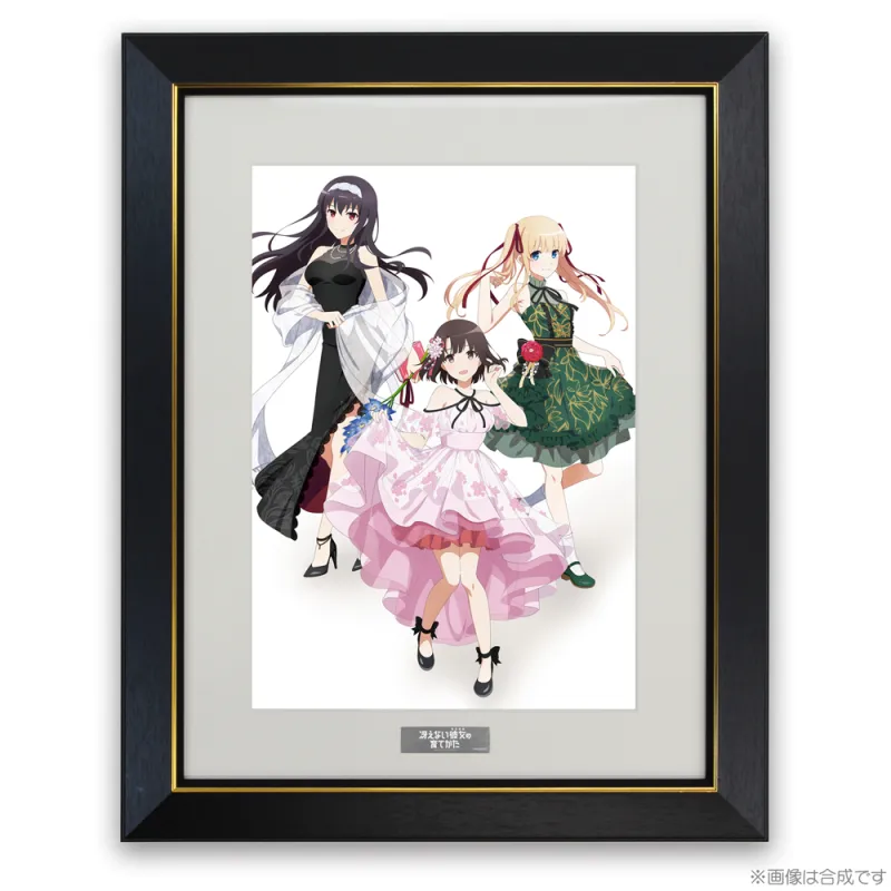 描き下ろし 恵・英梨々・詩羽 A4キャラファイングラフ Blooming dress