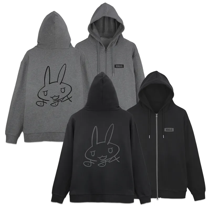ナナチのサイン ジップパーカー Ver.2.0/MIX GRAY-XL