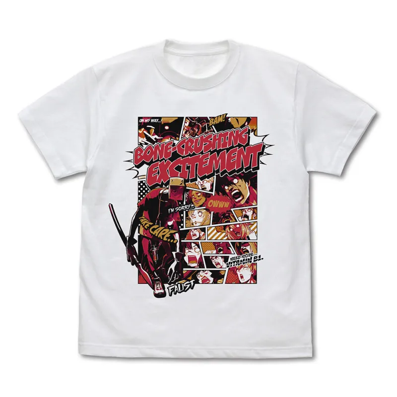 ファウスト「エキサイティング骨折」Tシャツ/WHITE-L