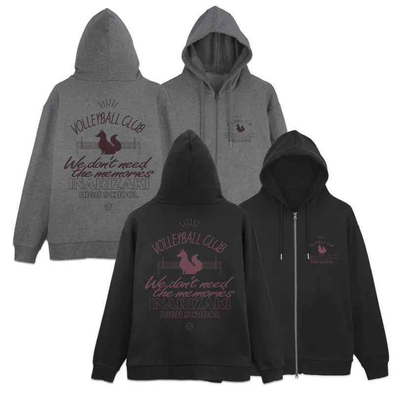 稲荷崎高校バレーボール部 ジップパーカー Ver.2.0/MIX GRAY-XXL