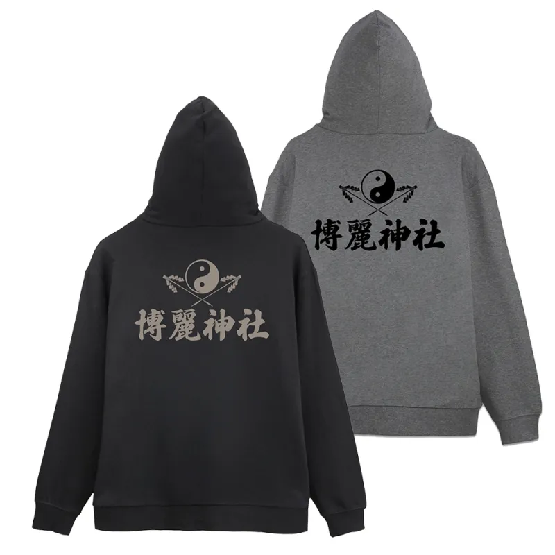 博麗神社 ジップパーカー Ver.2.0/BLACK-M