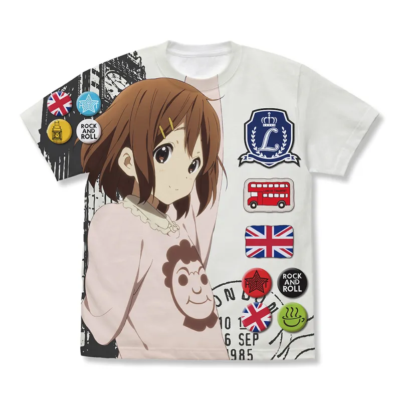 平沢唯 フルグラフィックTシャツ the UK Ver./WHITE-M