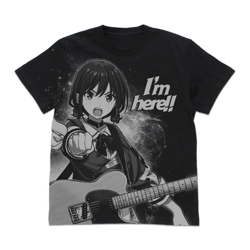 井芹仁菜 オールプリントTシャツ/BLACK-M