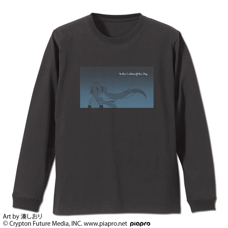 初音ミク 袖リブロングスリーブTシャツ 湊しおり Ver./SUMI-L