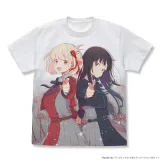 千束&たきな フルグラフィックTシャツ/WHITE-S 1
