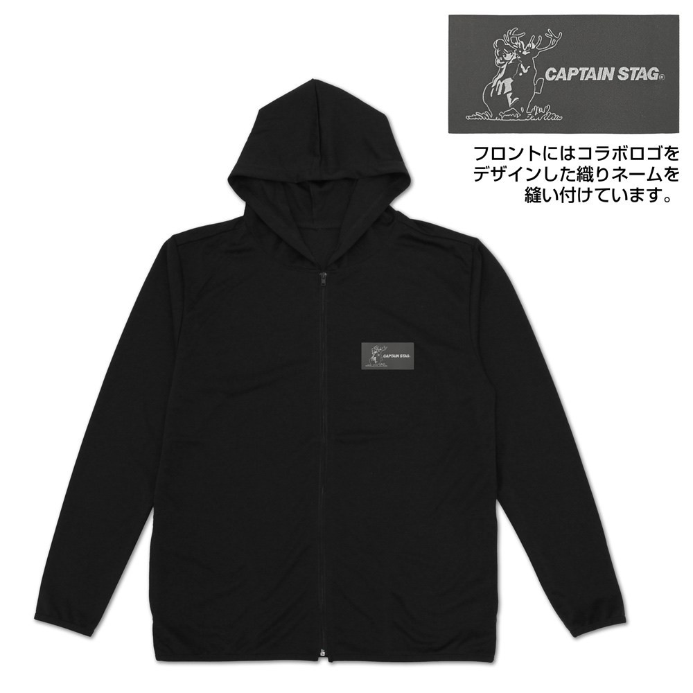 『ゆるキャン△』×キャプテンスタッグ 薄手ドライパーカー/BLACK-L 3