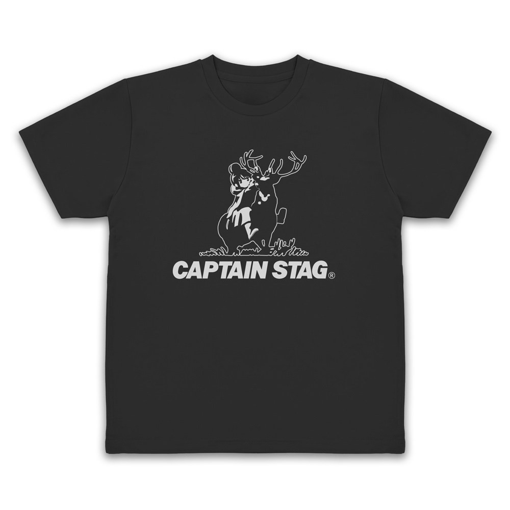 『ゆるキャン△』×キャプテンスタッグ ドライTシャツ/BLACK-L 2