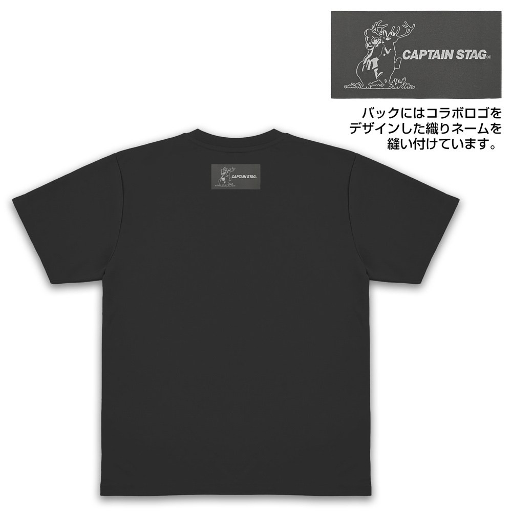 『ゆるキャン△』×キャプテンスタッグ ドライTシャツ/BLACK-XL 3