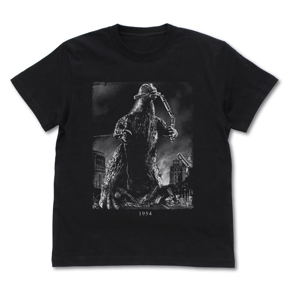 電車を咥えるゴジラ(1954) Tシャツ/BLACK-L 2