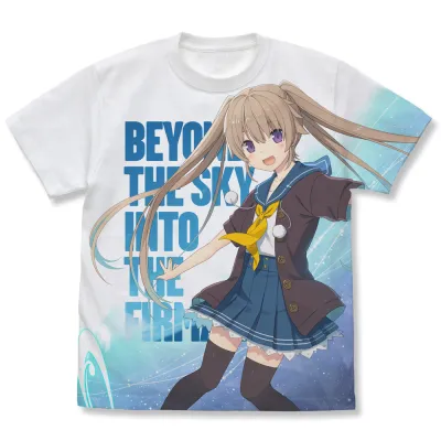 有坂真白 フルグラフィックTシャツ Beyond the sky Ver./WHITE-XL