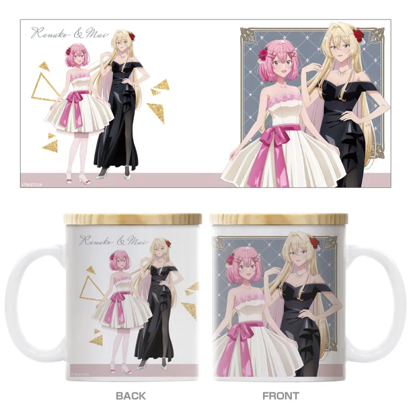描き下ろし 甘織れな子&王塚真唯 フタ付きフルカラーマグカップ パーティドレス.