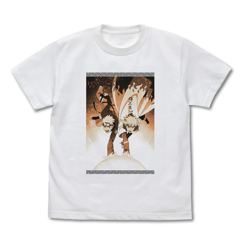 ナルト&ミナト 『螺旋丸』 Tシャツ/WHITE-S