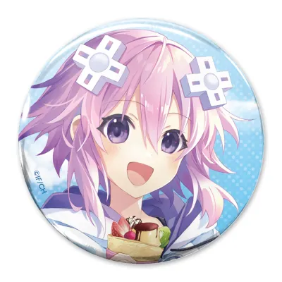 描き下ろし ネプテューヌ 65mm缶バッジ スイーツタイムVer.