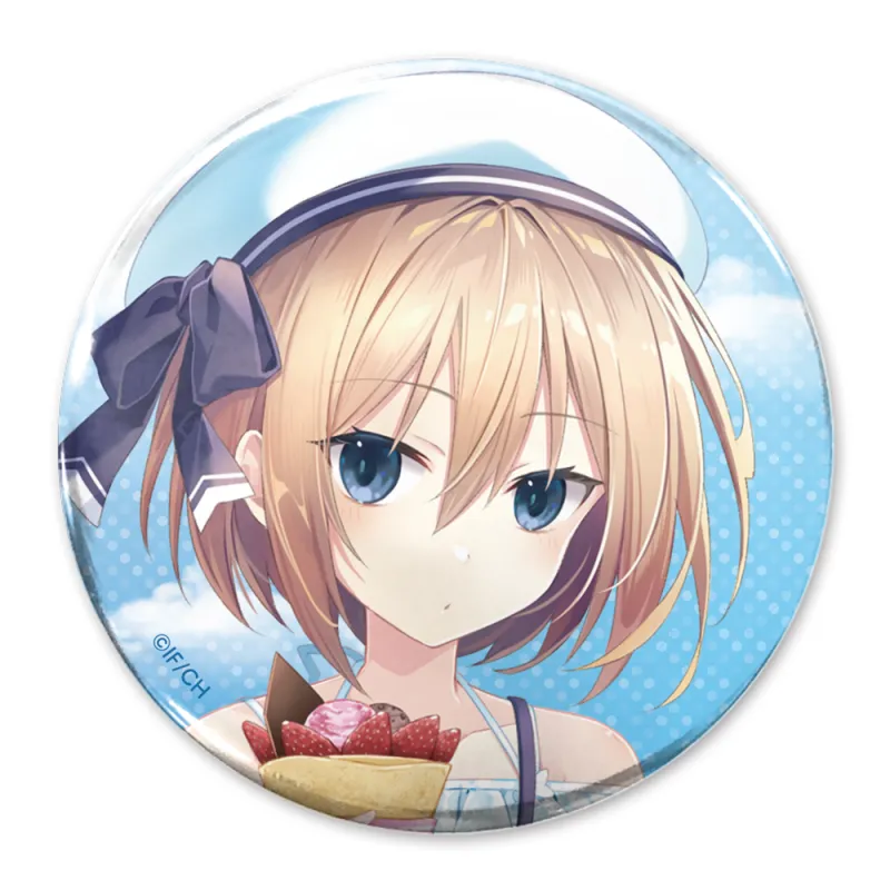 描き下ろし ブラン 65mm缶バッジ スイーツタイムVer.
