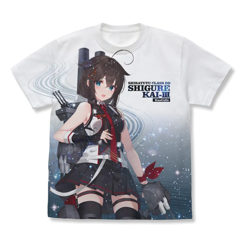 時雨改三 フルグラフィックTシャツ/WHITE-L