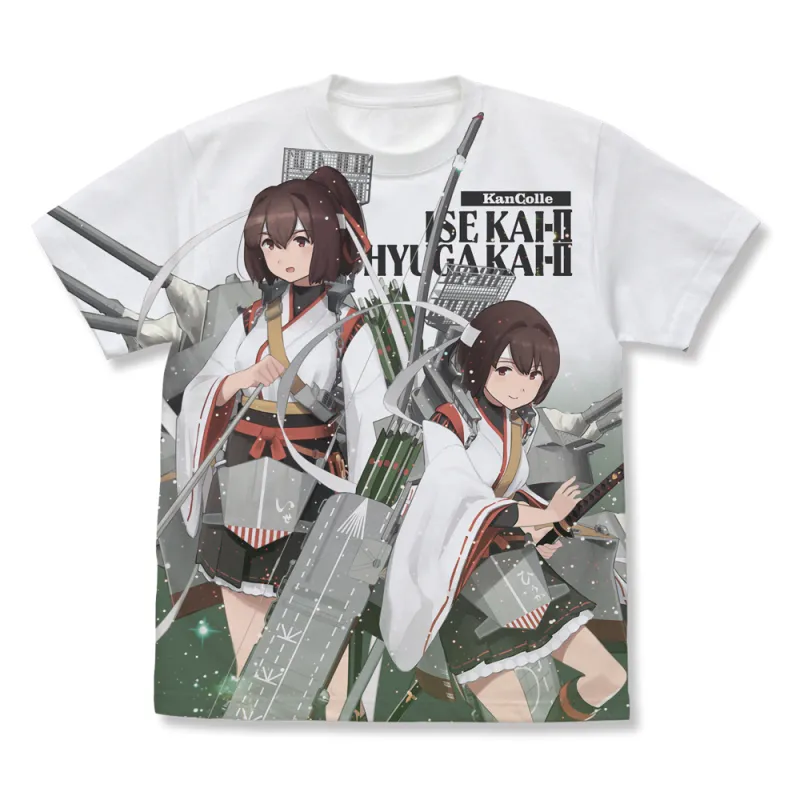 日向改二&伊勢改二 フルグラフィックTシャツ/WHITE-XL