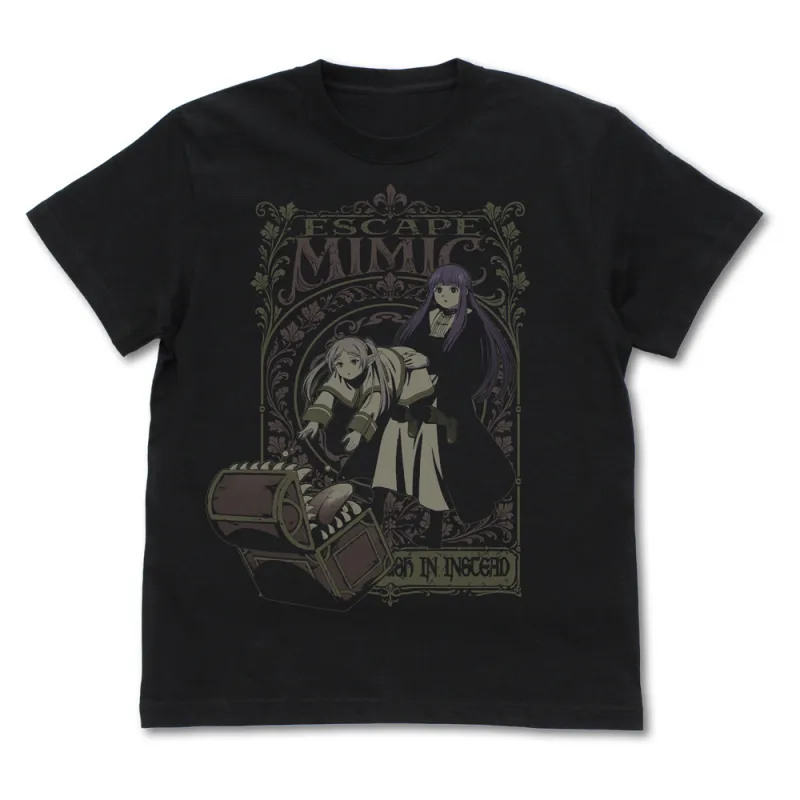 フリーレン&フェルン｢ミミックエスケープ｣Tシャツ/BLACK-XL