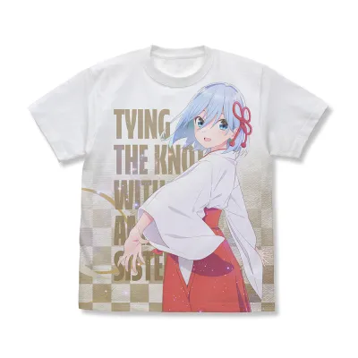 甘神朝姫 フルグラフィックTシャツ/WHITE-M