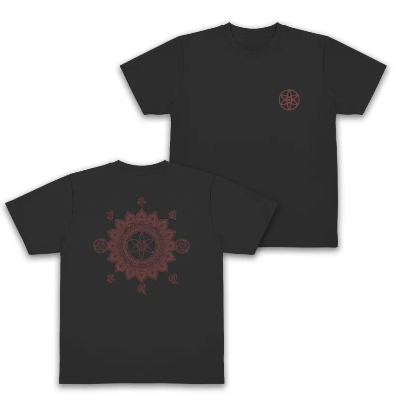 万華鏡写輪眼 ドライTシャツ/BLACK-XL