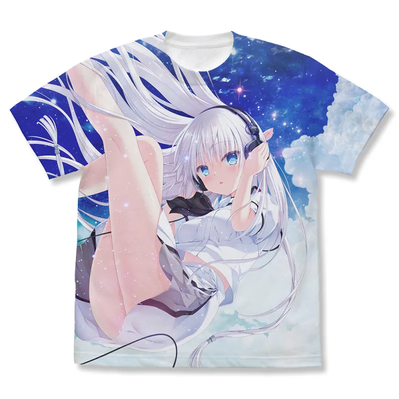 鳴瀬しろは フルグラフィックTシャツ ミュージックタイムVer./WHITE-M