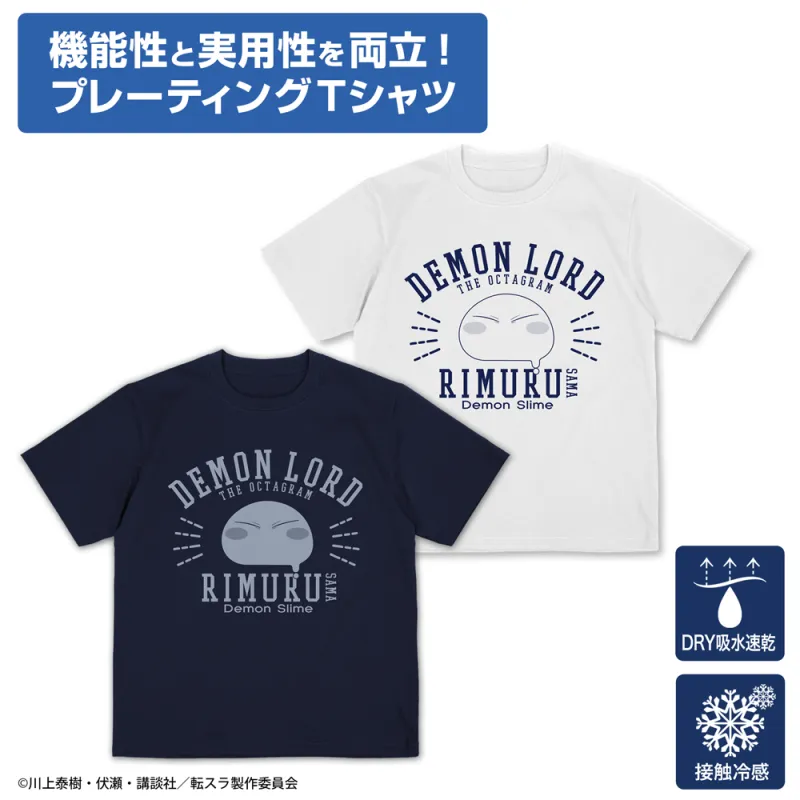 リムル様カレッジ プレーティングTシャツ/WHITE-L