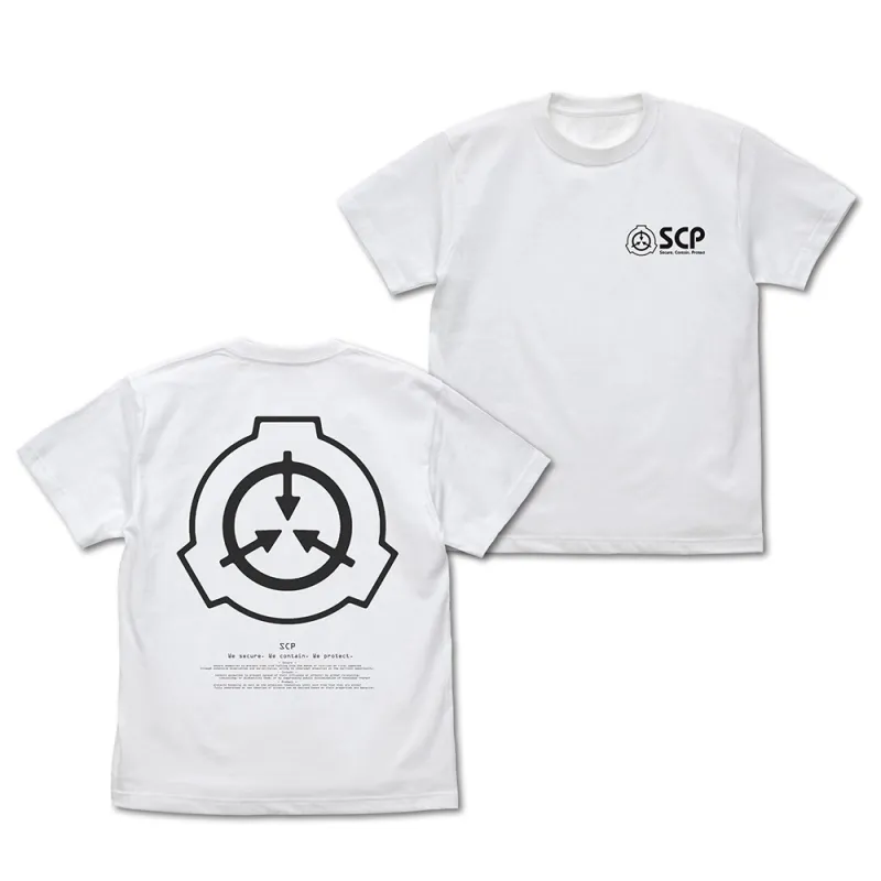 SCP財団ロゴバックプリントTシャツ/WHITE-M