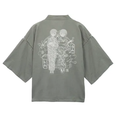浴衣姿のラム&レム 甚平/利休鼠-中(M~L)