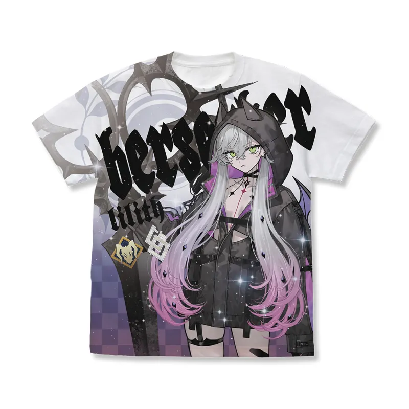 バーサーカー/リリス フルグラフィックTシャツ/WHITE-L