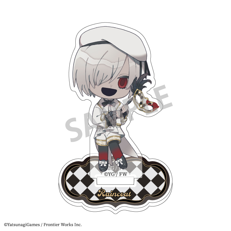 文字化化 ミニアクリルスタンド レインコート／貴族パーティー 描き起こし 2