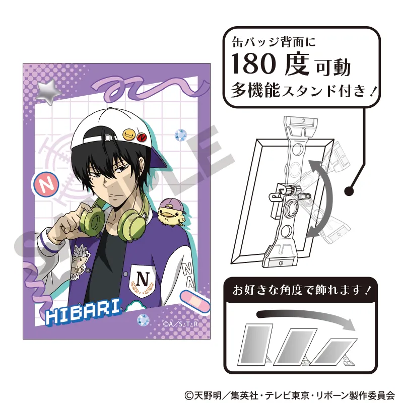 家庭教師ヒットマンREBORN！ アート缶バッジ 雲雀恭弥 デコラファッション