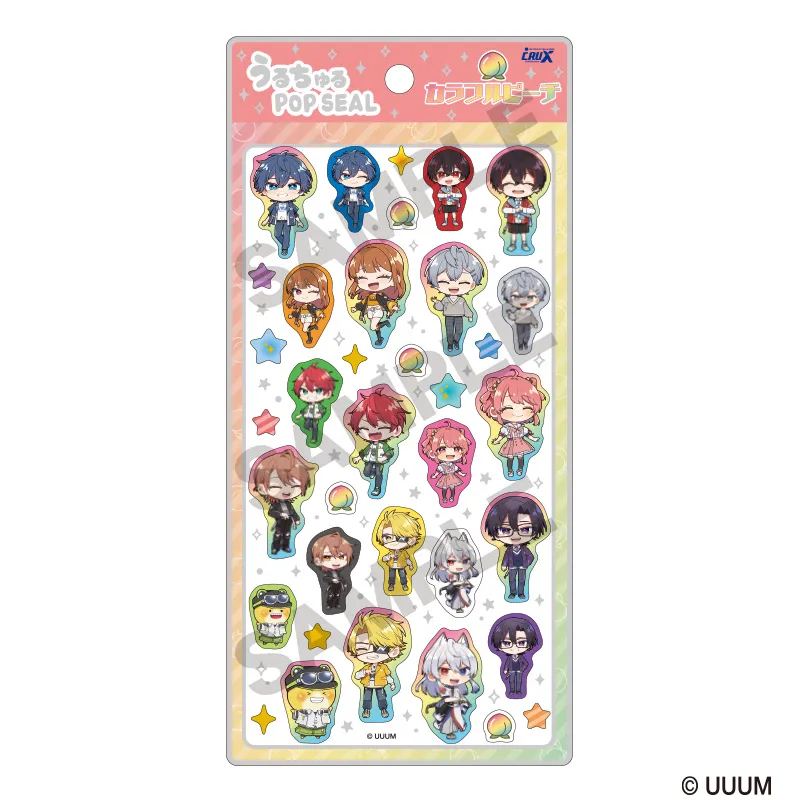 カラフルピーチ うるちゅるPOP SEAL 笑顔 ミニキャラ