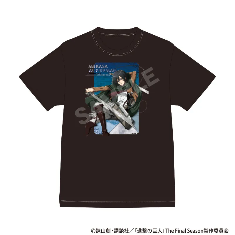 進撃の巨人 Tシャツ ミカサ アクション