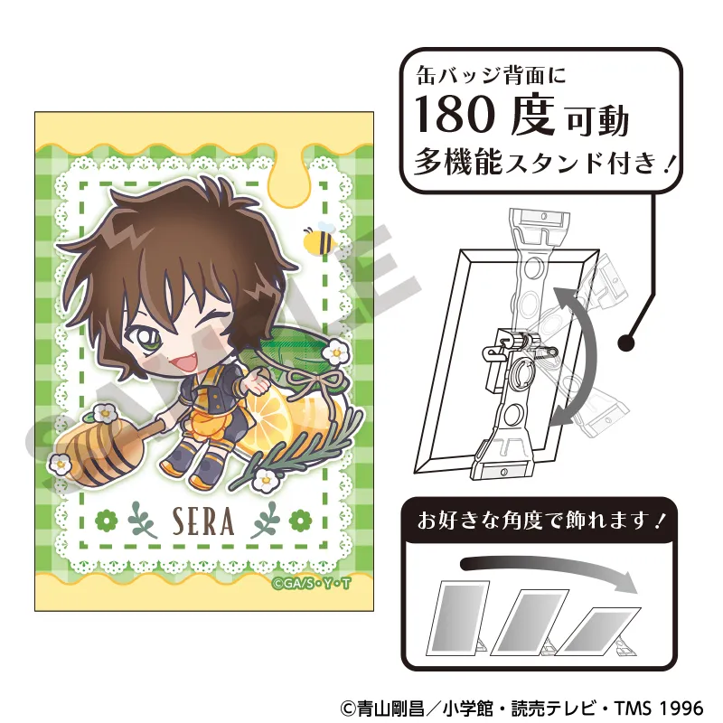 名探偵コナン アート缶バッジ 世良真純 きゃらペコはちみつ