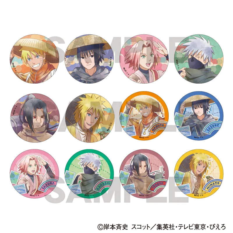 NARUTO-ナルト- 疾風伝 トレーディング和紙缶バッジ 旅人 クラパレット