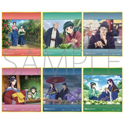 ミニ色紙コレクション／椿、ふきのとう、ハクモクレン、牡丹、花菖蒲、シロツメクサ