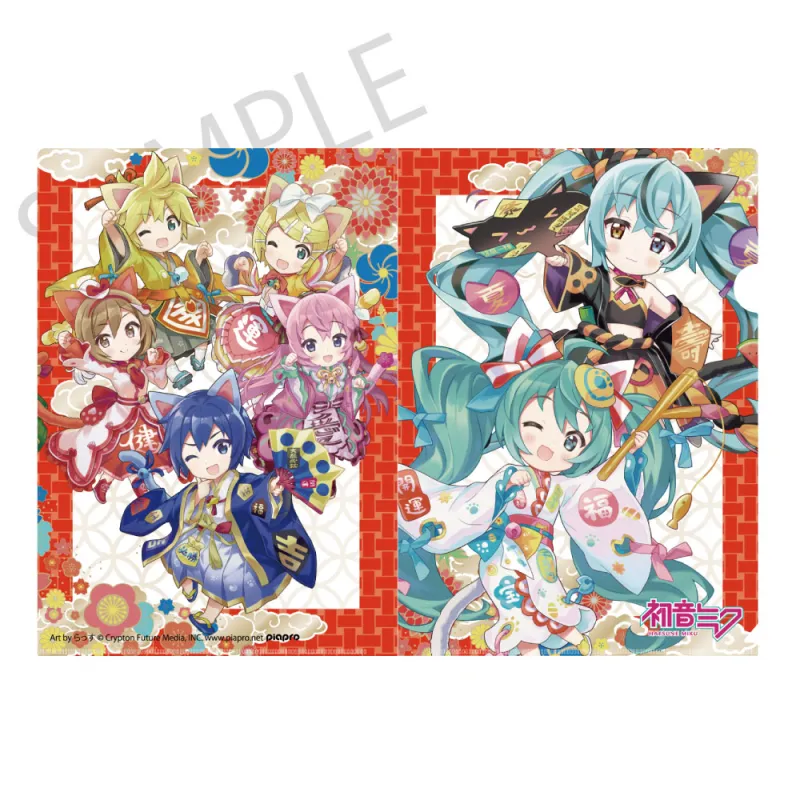 「初音ミク×招き猫」 クリアファイル ピアプロキャラクターズ Art by らっす