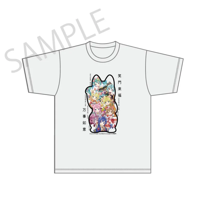 「初音ミク×招き猫」Tシャツ ピアプロキャラクターズ XL Art by らっす