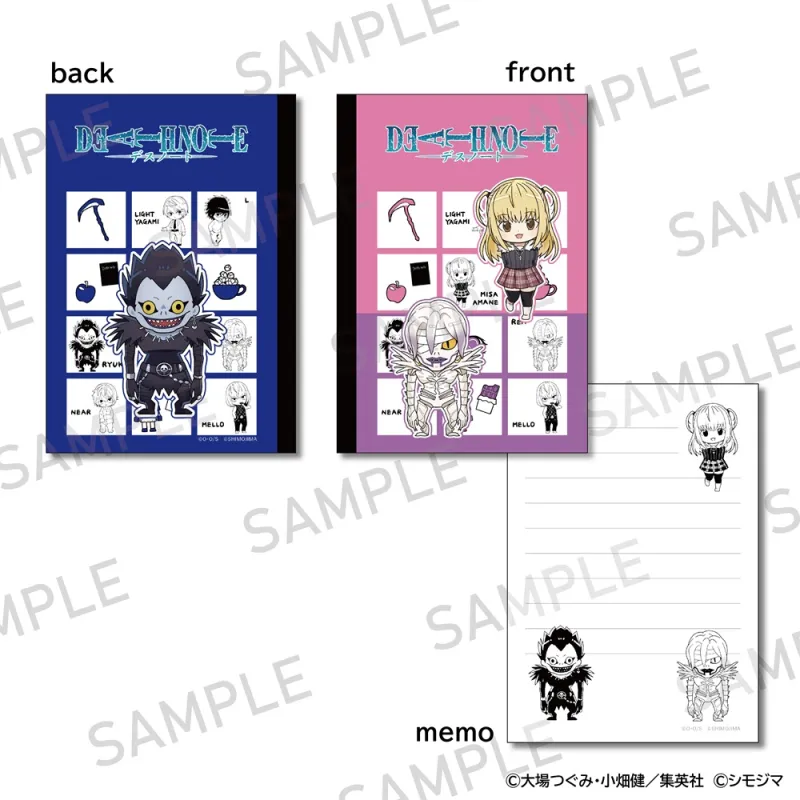 DEATH NOTE BOOK型メモ帳 シモジマコラボver. 弥海砂・リューク・レム