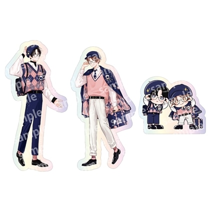オーロラステッカーセット PINK/NAVY TRAD. CLUB ver. みなと商事コインランドリー 2