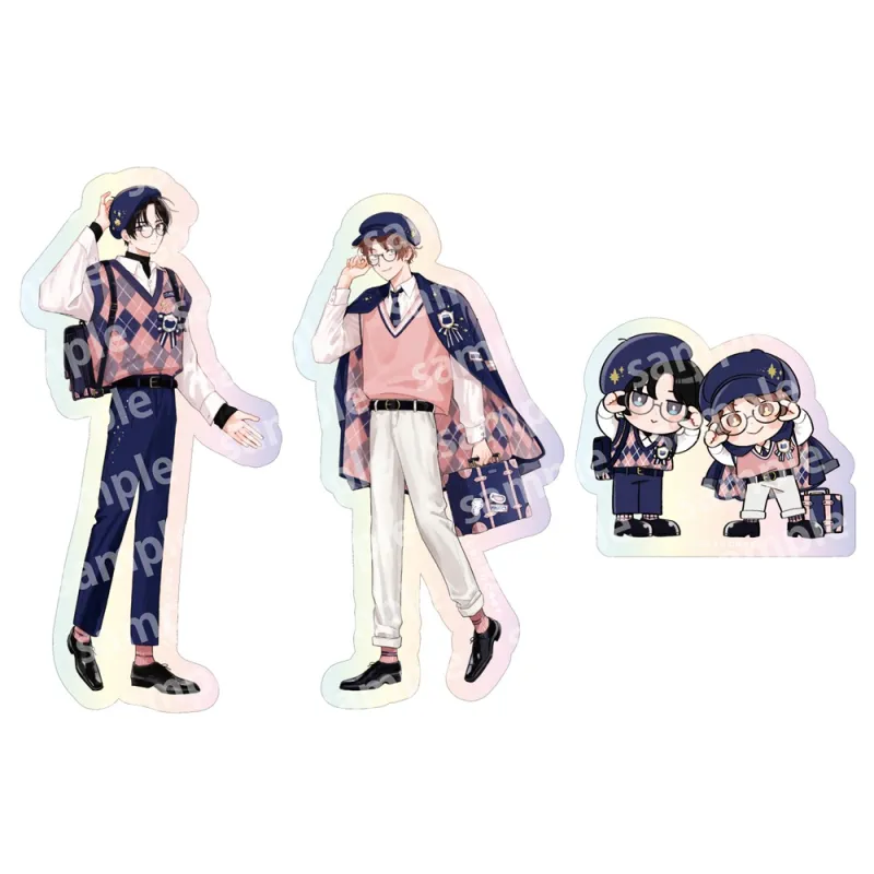 オーロラステッカーセット PINK/NAVY TRAD. CLUB ver. みなと商事コインランドリー